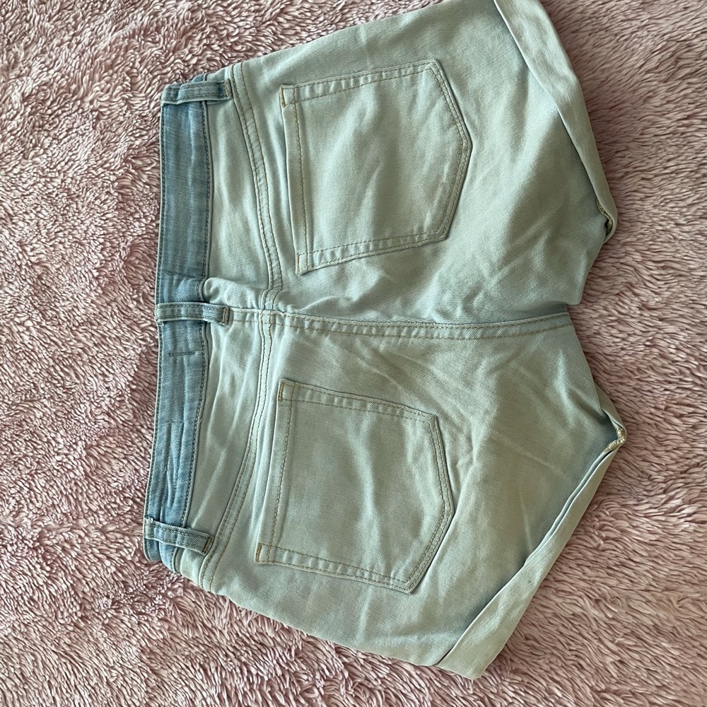 Jean shorts, light and dark denim